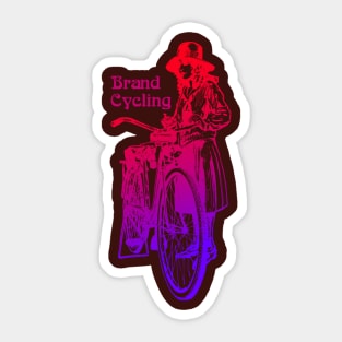 Cycling Woman T-shirt Sticker